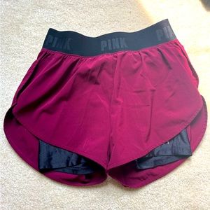 PINK Victoria’s Secret dual biker shorts with lightweight running shorts